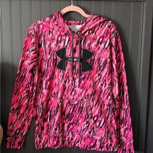 Under Armour Vivid Pink and Black Patterned Hoodie